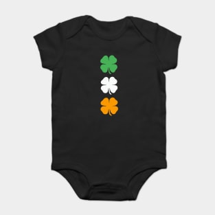 FOUR  Leaf Clover St Patricks Day - St Patricks Day Art Baby Bodysuit